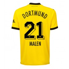 Borussia Dortmund Donyell Malen #21 Hjemmedrakt 2023-24 Kortermet